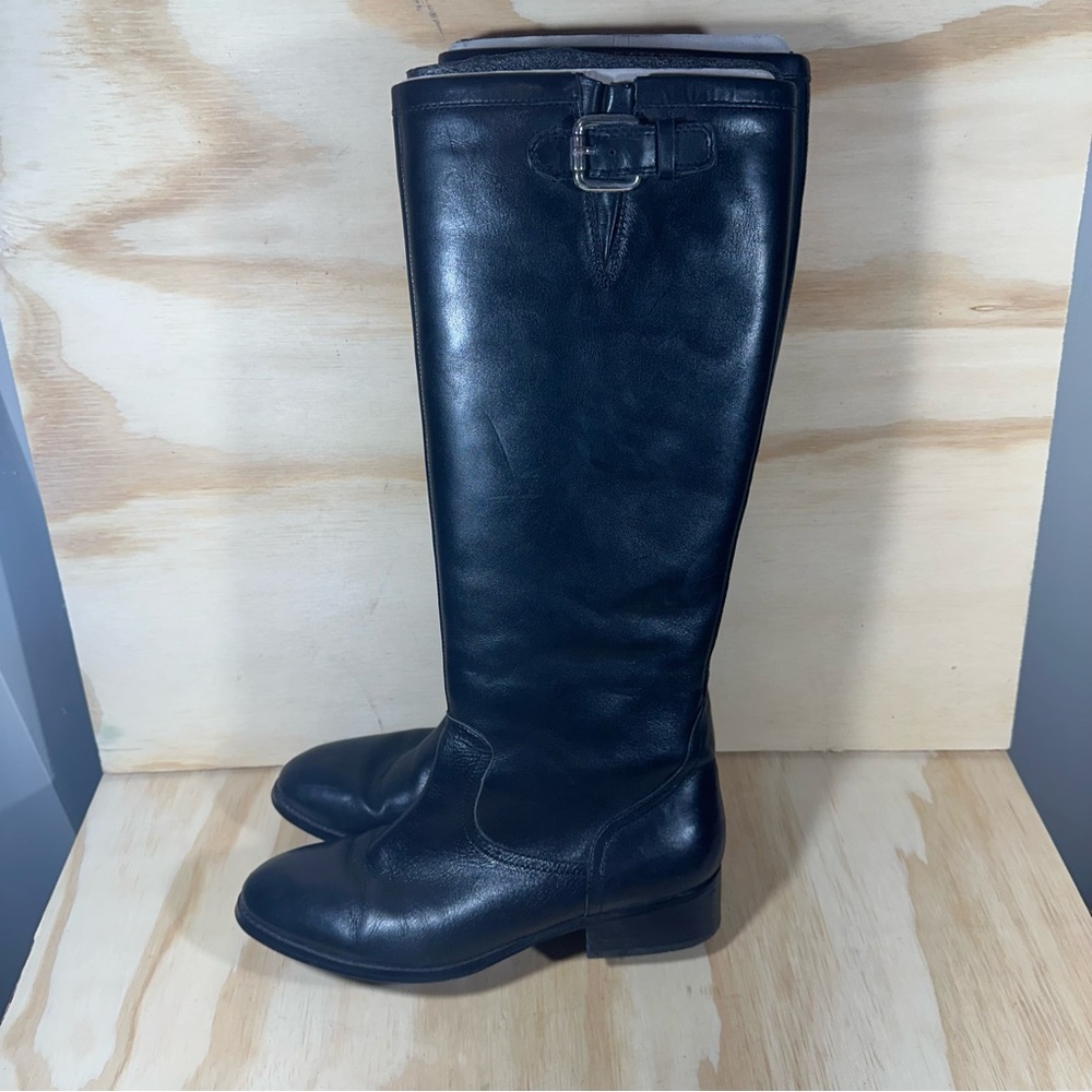 Ralph Lauren Tall Black Leather Riding Boots Women’s Size 9